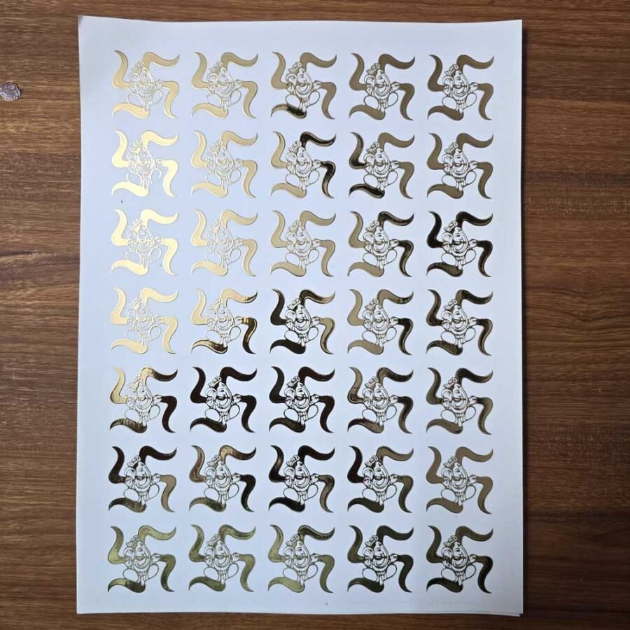 Ganeshji EMBOSSED STICKER SHEET A/4 (51) - Product Image