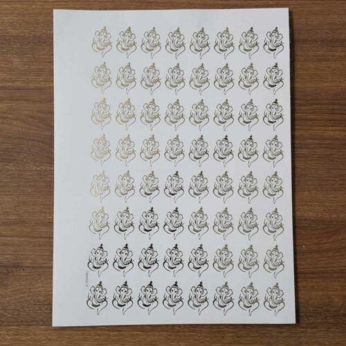 Ganeshji embossed sticker sheet premium for resin art