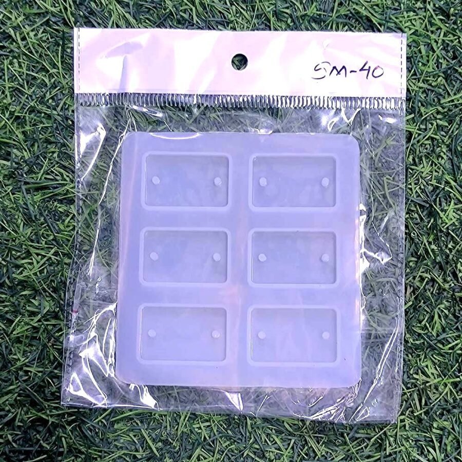 Rakhi and Bracelet Rectangle 6 cavity Silicon Mould - Product Image