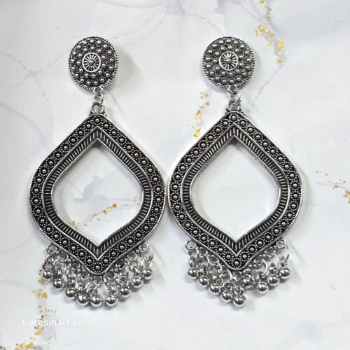 Jhumka Earring Bezels Silver for Resin Art - Ultimate Quality