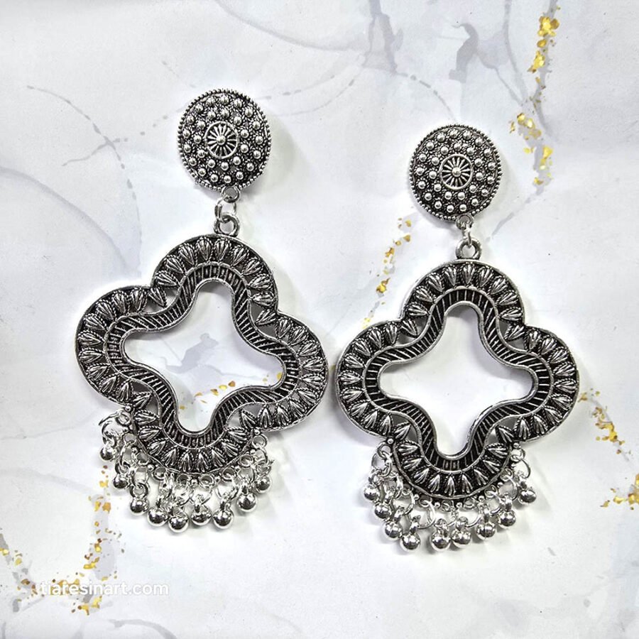 Jhumka Earring Bezels Silver For Resin Art (314) - Product Image