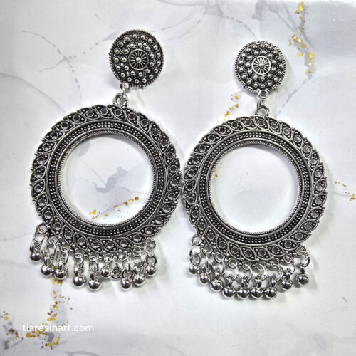 Jhumka Earring Bezels Silver For Resin Art (315) - Product Image
