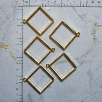 Bezel Pack of 5 - Golden Pendant Earrings For Resin Art - 355