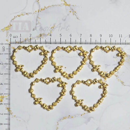 Bezel Pack of 5 - Golden Pendant Earrings For Resin Art - 356 - Product Image