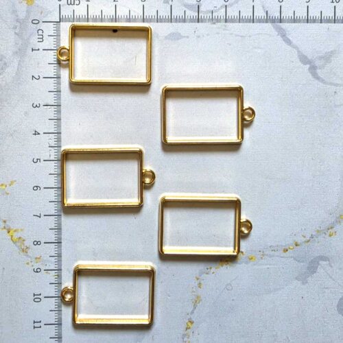 Bezel Pack of 5 - Golden Pendant Earrings For Resin Art - 368