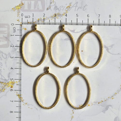 Bezel Pack of 5 - Golden Pendant Earrings For Resin Art - 369 - Product Image
