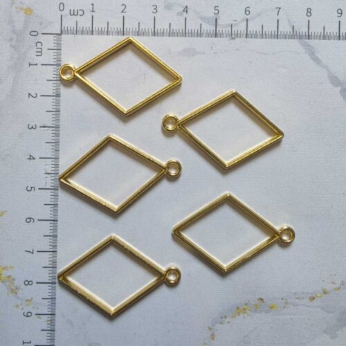Bezel Pack of 5 - Golden Pendant Earrings For Resin Art - 370