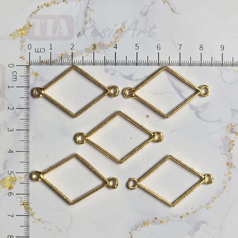 Bezel Pack of 5 - Golden Pendant Earrings For Resin Art - 370 - Product Image