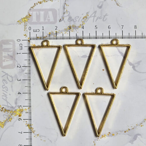 Bezel Pack of 5 - Golden Pendant Earrings For Resin Art - 372 - Product Image