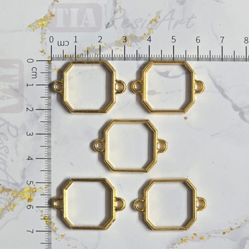 Bezel Pack of 5 - Golden Pendant Earrings For Resin Art - 378 - Product Image