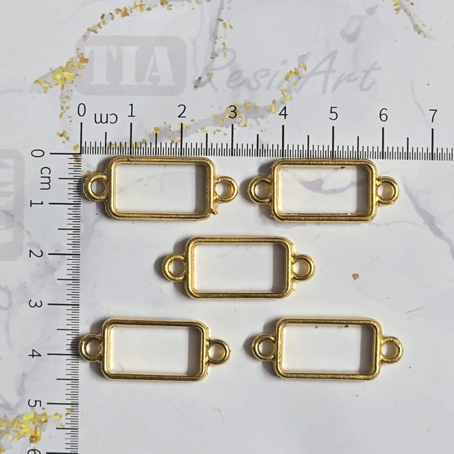 Bezel Pack of 5 - Golden Pendant Earrings For Resin Art - 380 - Product Image