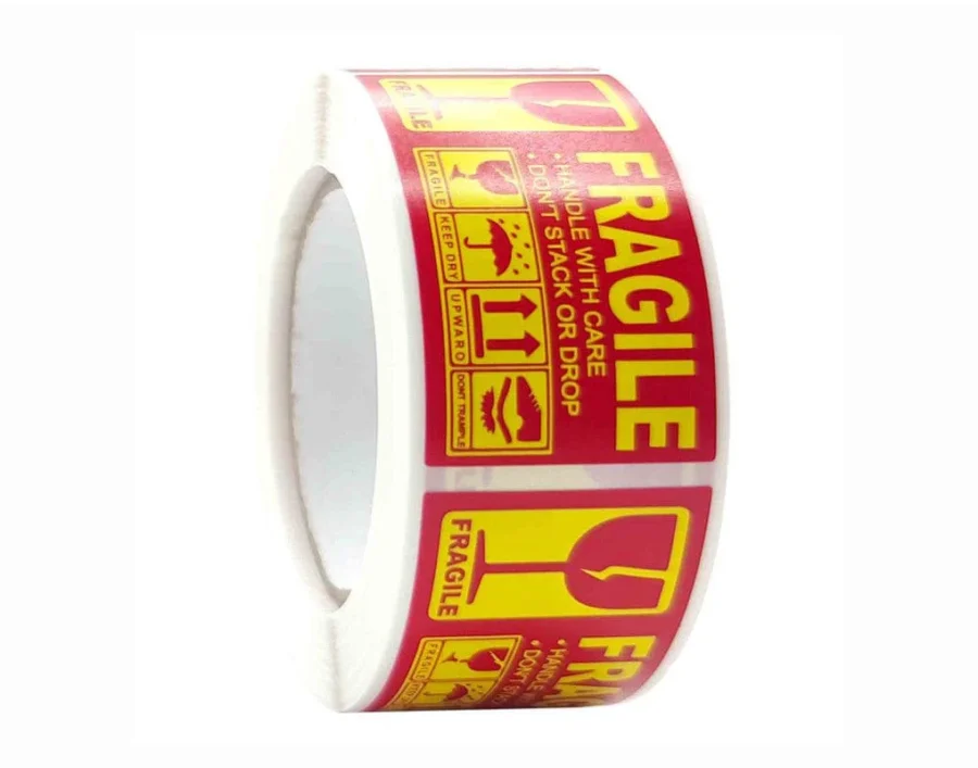 Fragile Lable Tap Yellow - Product Image