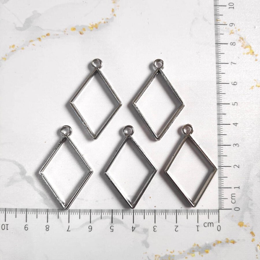 Bezels Square Pack of 5 - Pendant Earrings For Resin Art - (TR670)