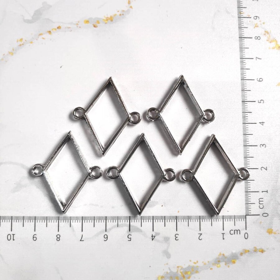 Bezels Square Pack of 5 - Pendant Earrings For Resin Art - (TR672)