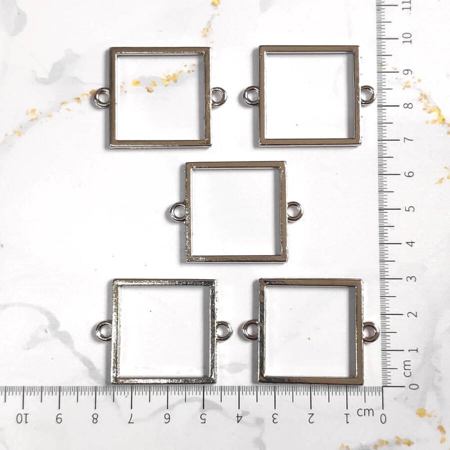 Bezels Square Pack of 5 - Pendant Earrings For Resin Art - (TR676)