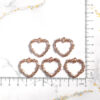 Bezels RoseGold Heart Pack of 5 - Pendant Earrings For Resin Art - (TR683)