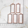 Bezels RoseGold Rectangle Pack of 5 - Pendant Earrings For Resin Art - (TR687)