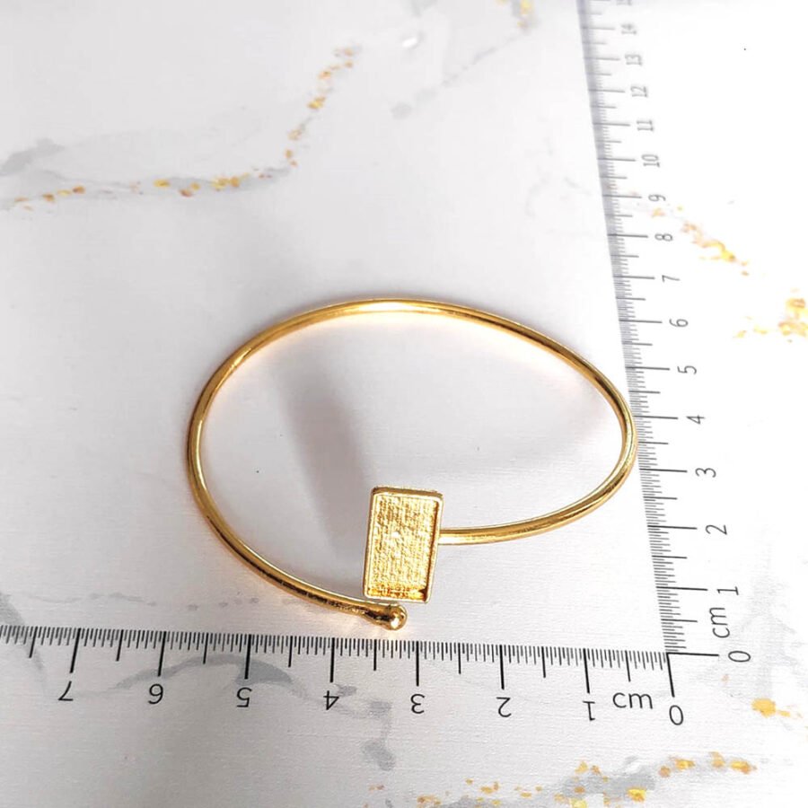 Kada bracelet Golden base for resin (TR756)