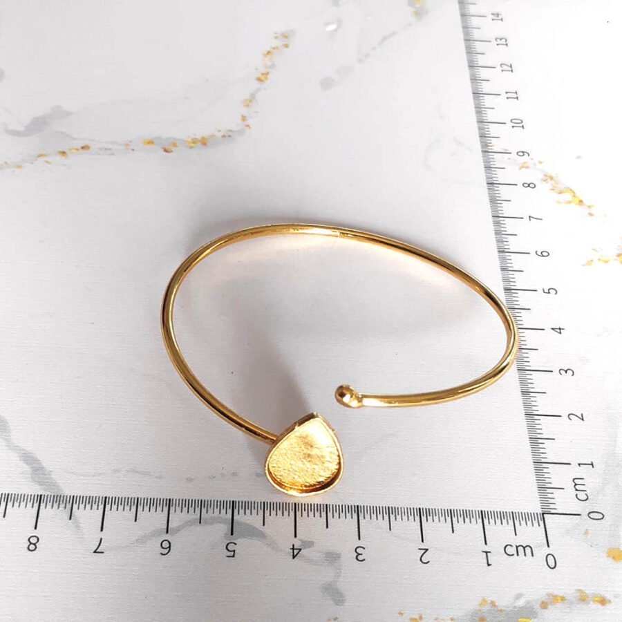 Kada bracelet Golden base for resin (TR757)