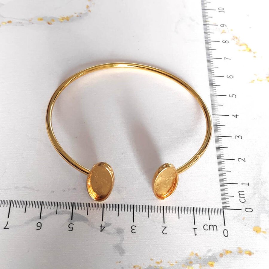 Kada bracelet Golden base for resin (TR761)