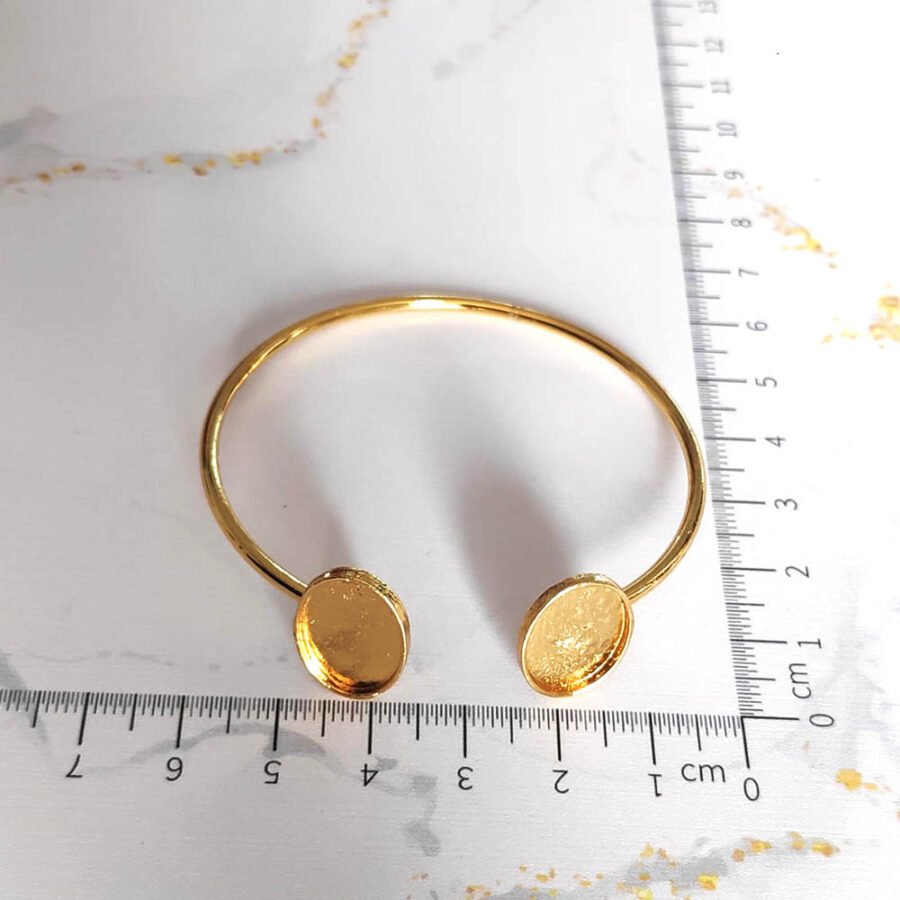 Kada bracelet Golden base for resin (TR765)