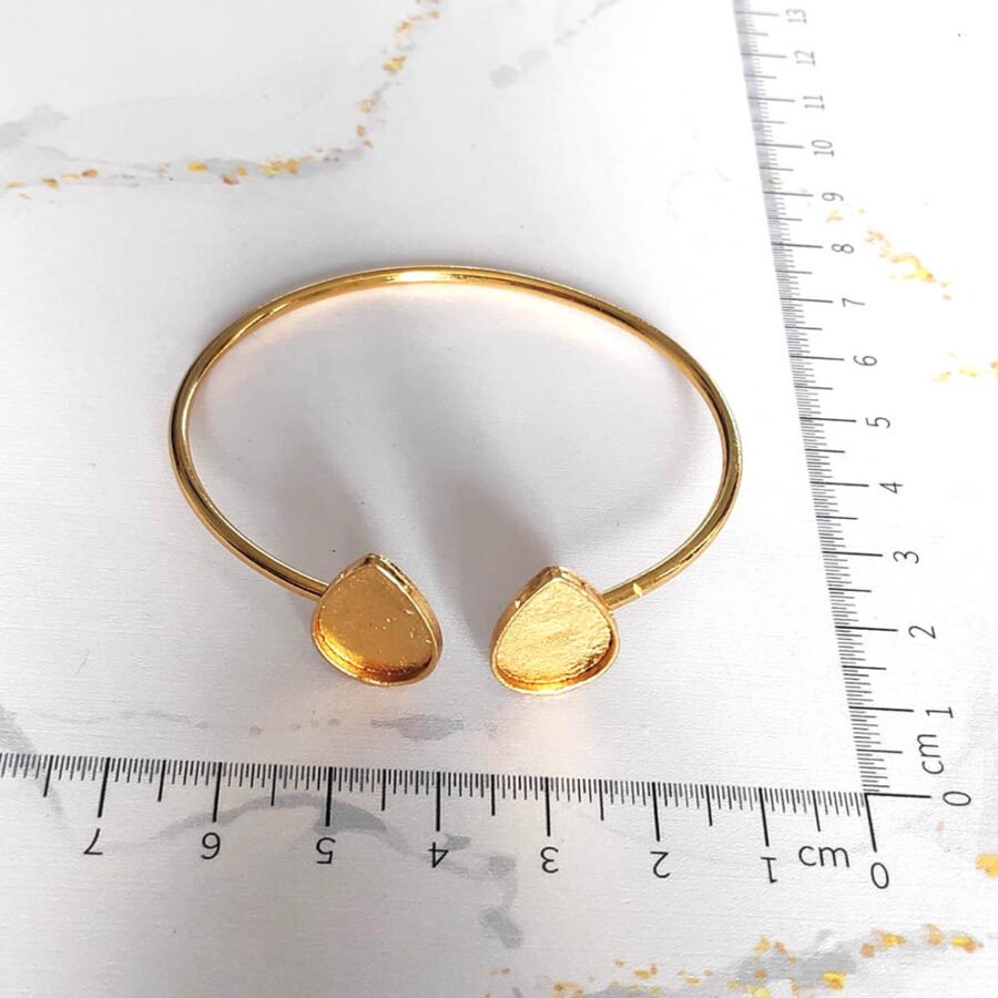 Kada bracelet Golden base for resin (TR766)
