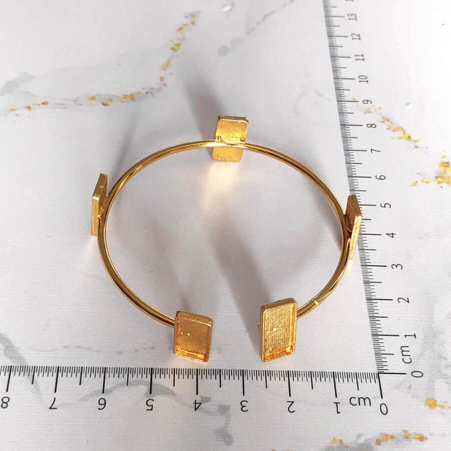 Kada bracelet Golden base for resin (TR769)