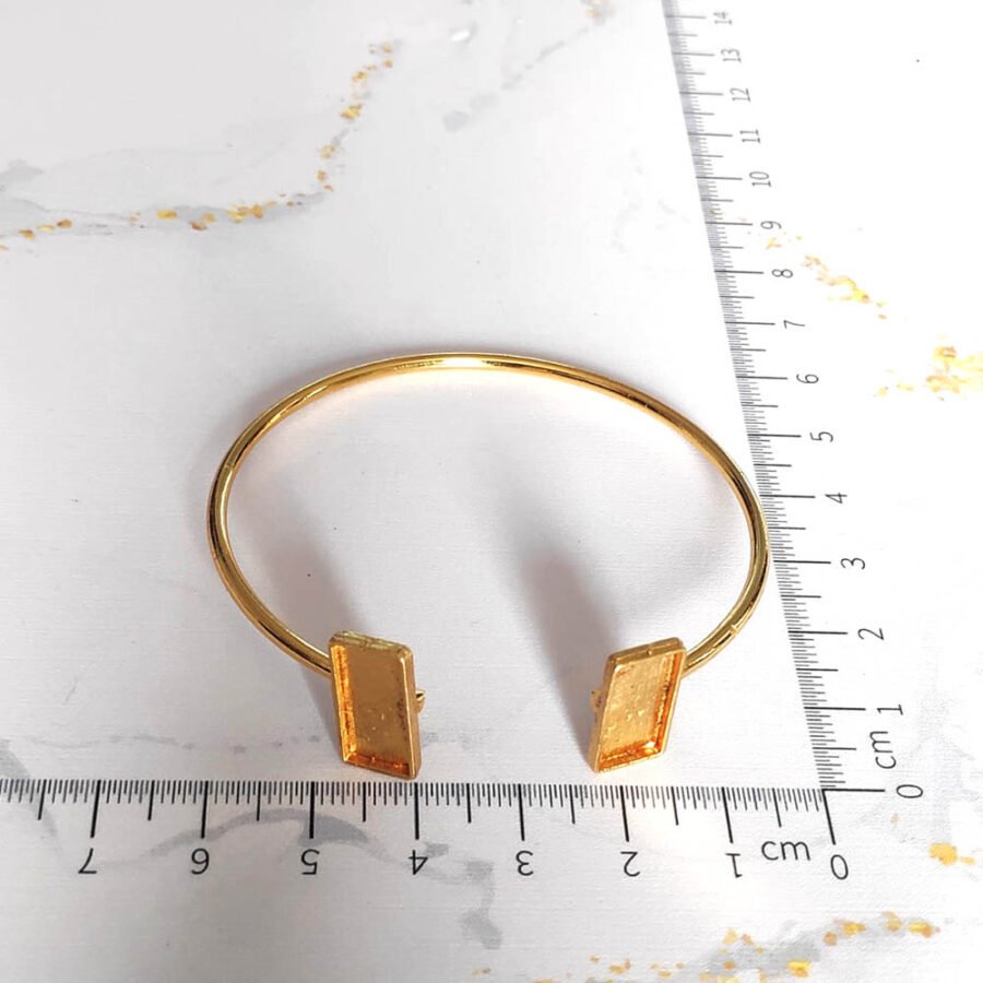 Kada bracelet Golden base for resin (TR772)