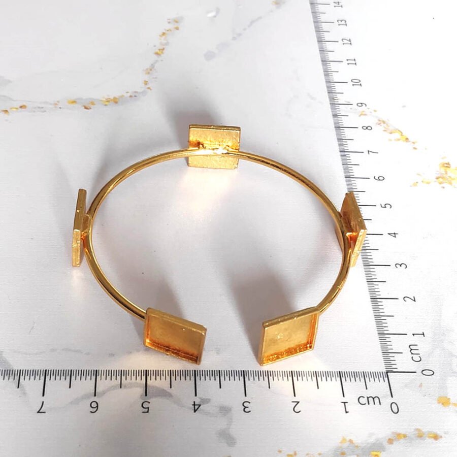 Kada bracelet Golden base for resin (TR775)