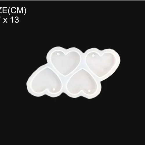 Keychain Pendant Heart Premium silicone mould for resin art