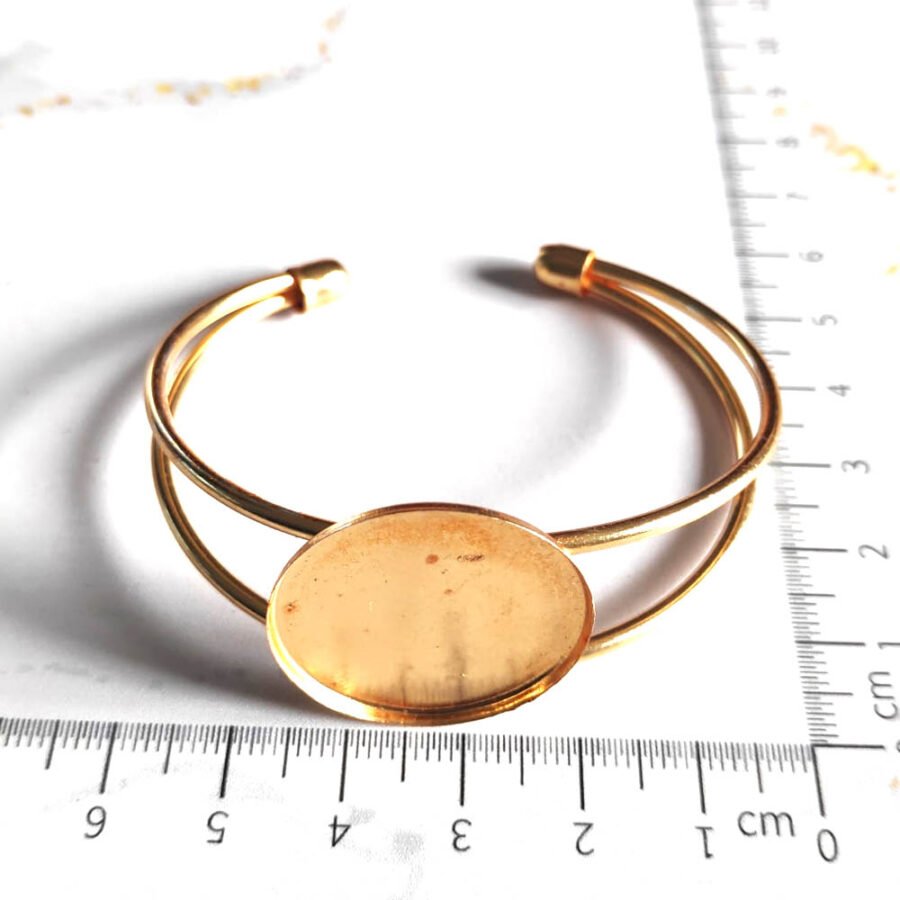 Kada bracelet Golden base for resin (TR791)