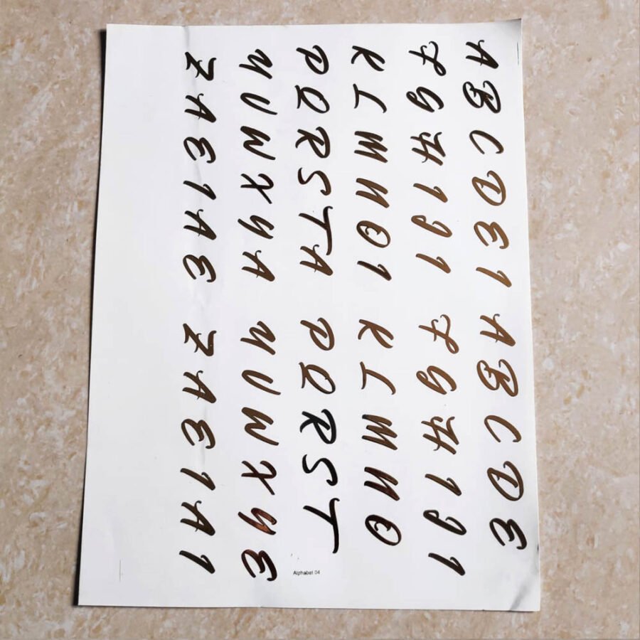 Alphabet EMBOSSED STICKER SHEET A/4 (TR806)