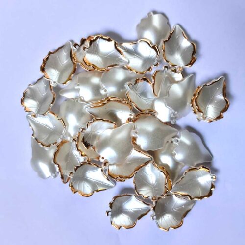 Acrylic Flower Leaf Gold Frame 50gram (TR960)