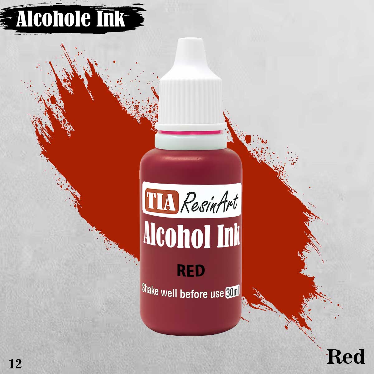 Red Alcohol Ink 30ml 1 Red Alcohol Ink 30ml Premium - Ultimate Resin Art Supplies