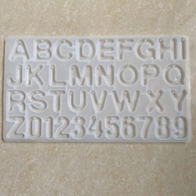 ABCD Alphabet round with hole SIlicon Mould (SM309)