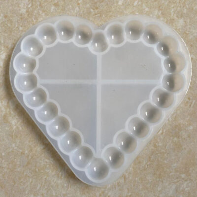 Bubble Heart Trinket Tray 5.5inch Silicone Mould (SM312)