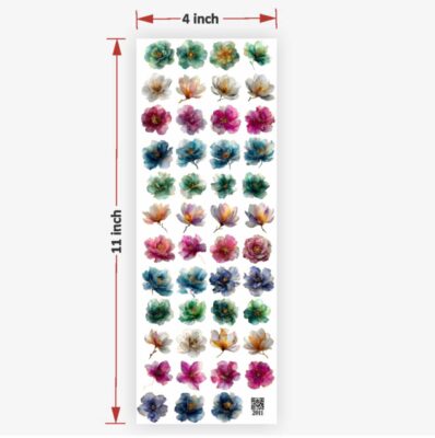Color Full Flowers UV DTF Sticker for Resin art (TR2011)