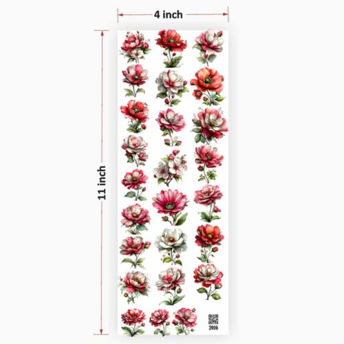 Flower UV DTF Sticker Ultimate - Vibrant Resin Art Design