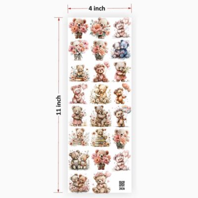 Teddy UV DTF Sticker for Resin art (TR2026)