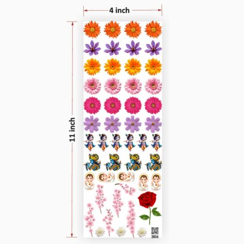 Flowers UV DTF Sticker Ultimate - Vibrant Resin Art Floral Design