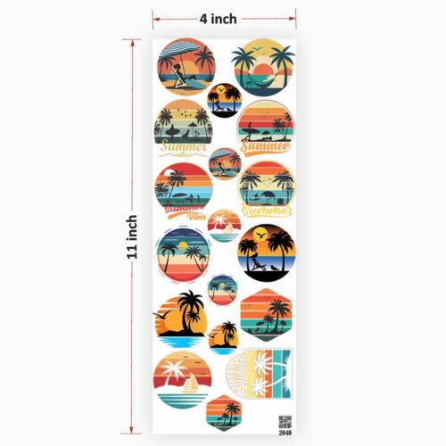 Summer Vacation UV DTF Sticker Ultimate - Vibrant Resin Art Design