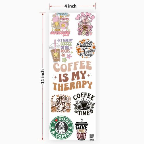 Coffee UV DTF Sticker Ultimate - Vibrant Resin Art Design
