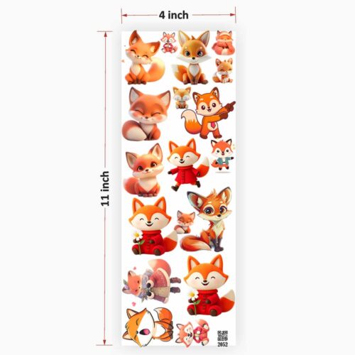 Cute Fox UV DTF Sticker Premium - Ultimate Resin Art Accessory