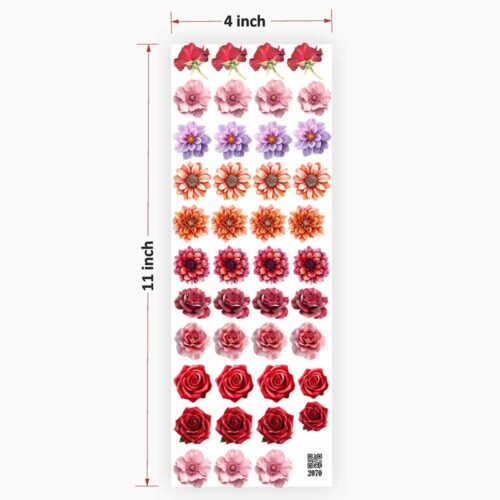 Flowers UV DTF Sticker Ultimate - Vibrant Resin Art Embellishments