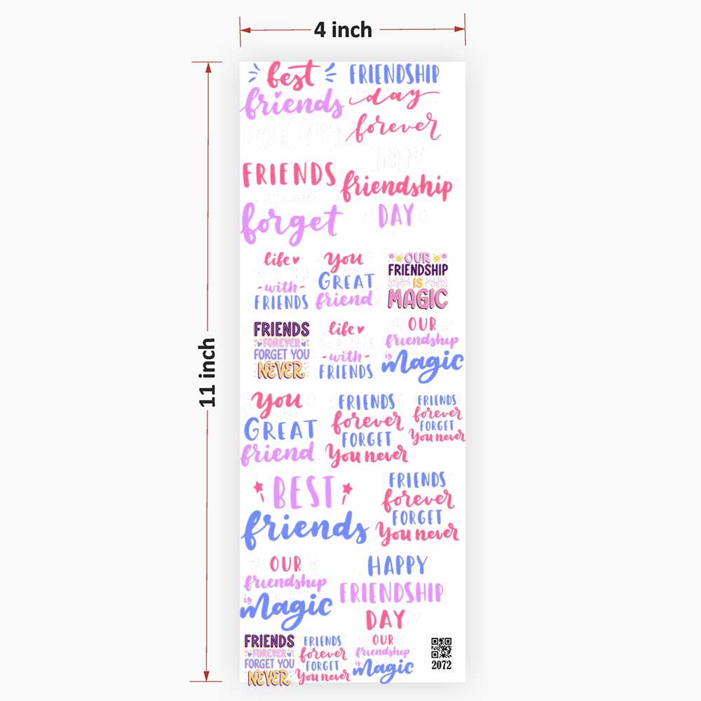 Friends Quotes UV DTF Sticker for Resin art (TR2072) 1 Friends Quotes UV DTF Sticker Premium - Ultimate Resin Art