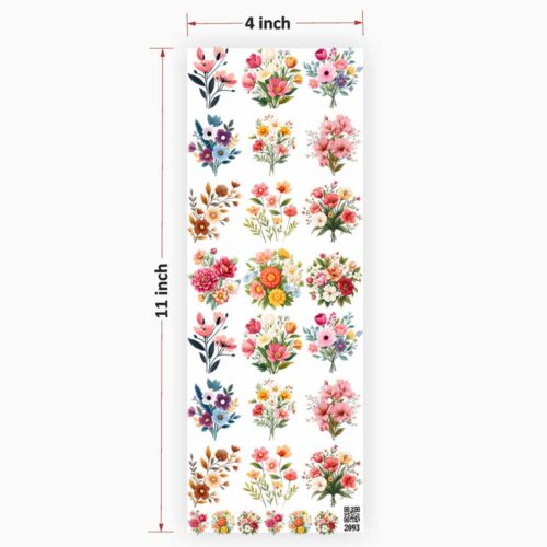 Flowers UV DTF Sticker Ultimate - Vibrant Resin Art Design