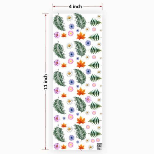 Leaf and Flowers UV DTF Sticker Premium - Ultimate Resin Art