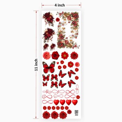 Flowers UV DTF Sticker for Resin art (TR2112)