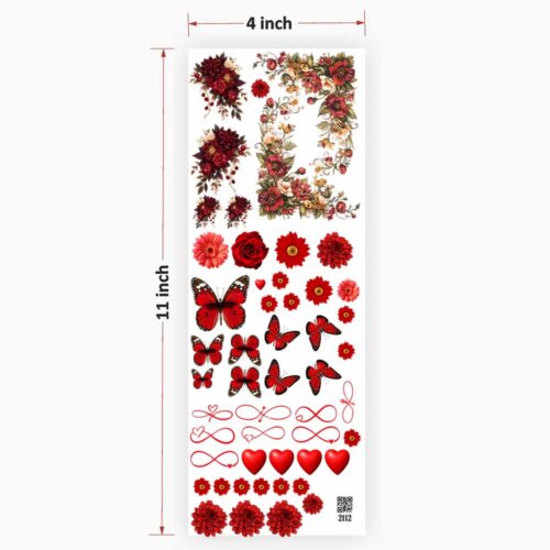 Flowers UV DTF Sticker Premium Ultimate - Vibrant floral resin embellishment
