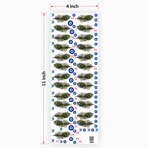 Peacock Feather UV DTF Sticker for Resin Art Ultimate - Detailed Design